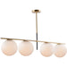 Vesper Satin Brass / Black Linear Pendant - Pendants