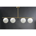 Vesper Satin Brass / Black Linear Pendant - Pendants