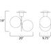 Vesper Satin Brass / Black Semi-Flush Mount - Semi-Flushmounts