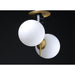 Vesper Satin Brass / Black Semi-Flush Mount - Semi-Flushmounts