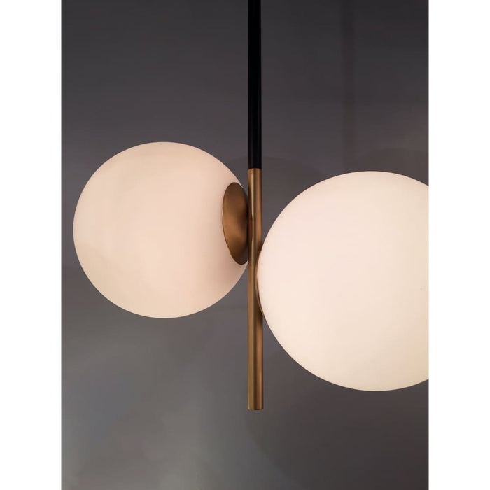 Vesper Satin Brass / Black Single Pendant - Pendants