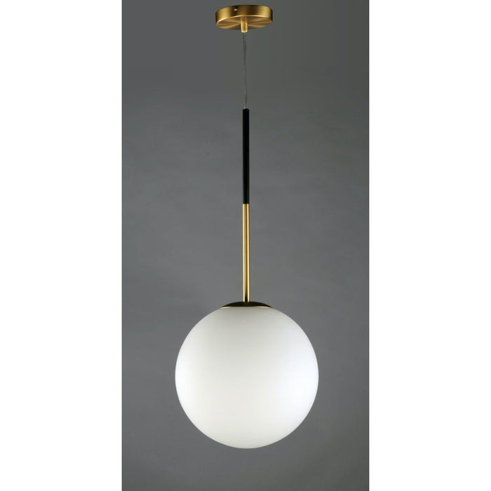 Vesper Satin Brass / Black Single Pendant - Pendants