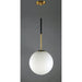 Vesper Satin Brass / Black Single Pendant - Pendants