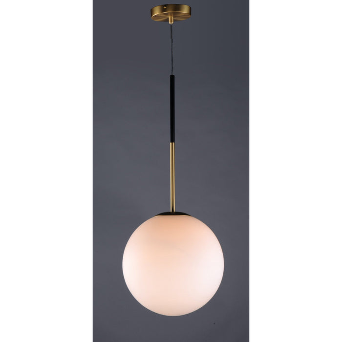 Vesper Satin Brass / Black Single Pendant - Pendants