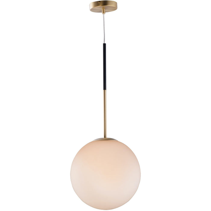 Vesper Satin Brass / Black Single Pendant - Pendants
