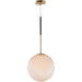 Vesper Satin Brass / Black Single Pendant - Pendants