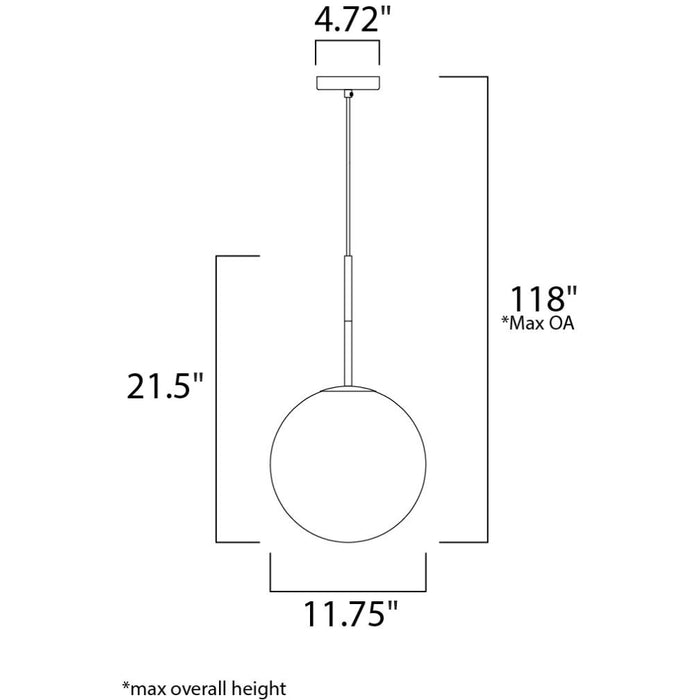 Vesper Satin Brass / Black Single Pendant - Pendants