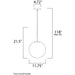 Vesper Satin Brass / Black Single Pendant - Pendants