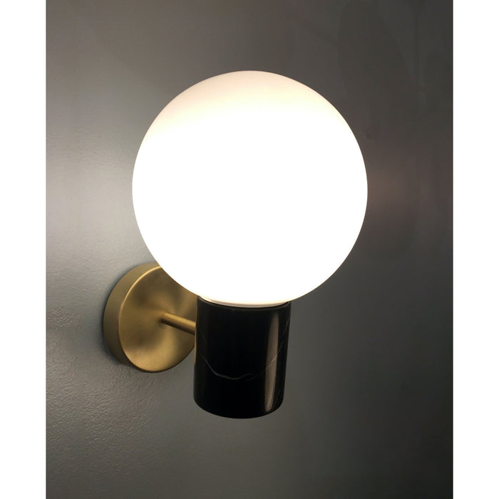 Vesper Satin Brass / Black Wall Sconce - Wall Sconce