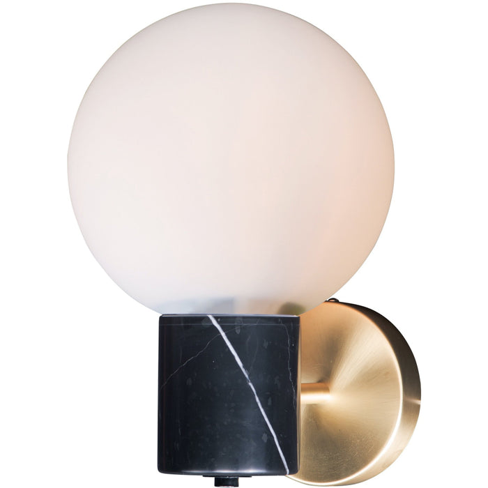 Vesper Satin Brass / Black Wall Sconce - Wall Sconce