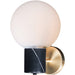 Vesper Satin Brass / Black Wall Sconce - Wall Sconce