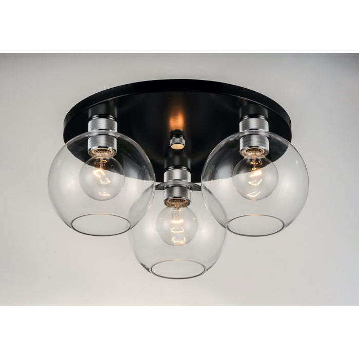 Vessel Black / Brushed Aluminum Flush Mount - Flushmounts