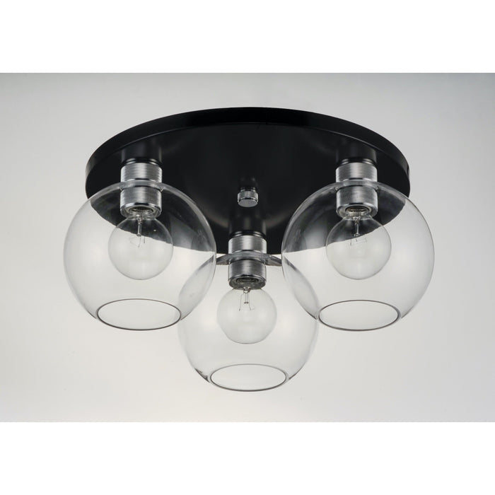Vessel Black / Brushed Aluminum Flush Mount - Flushmounts