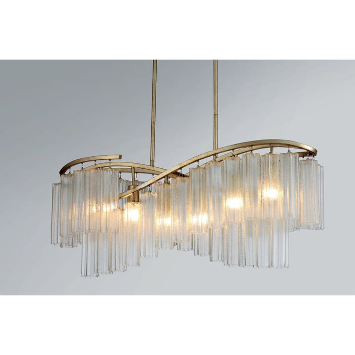 Victoria Golden Silver Linear Pendant - Pendants