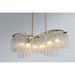Victoria Golden Silver Linear Pendant - Pendants