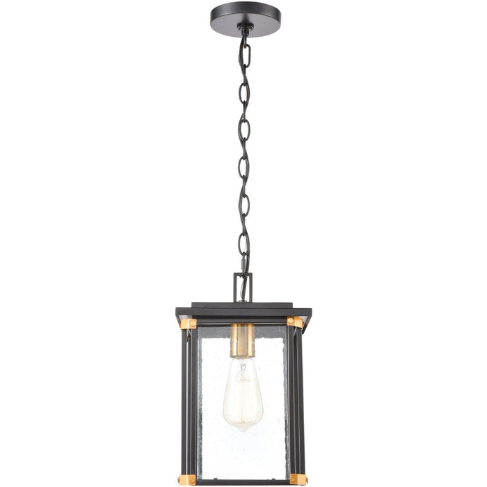 Vincentown Matte Black Brushed Brass Outdoor Outdoor Hanging - Outdoor Hanging