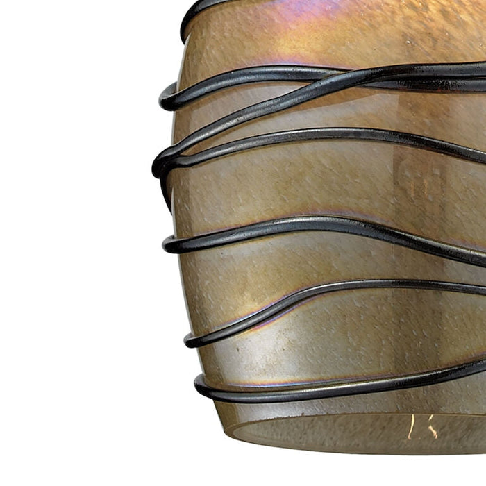 Vines Satin Nickel LED Mini Pendant - Mini-Pendants