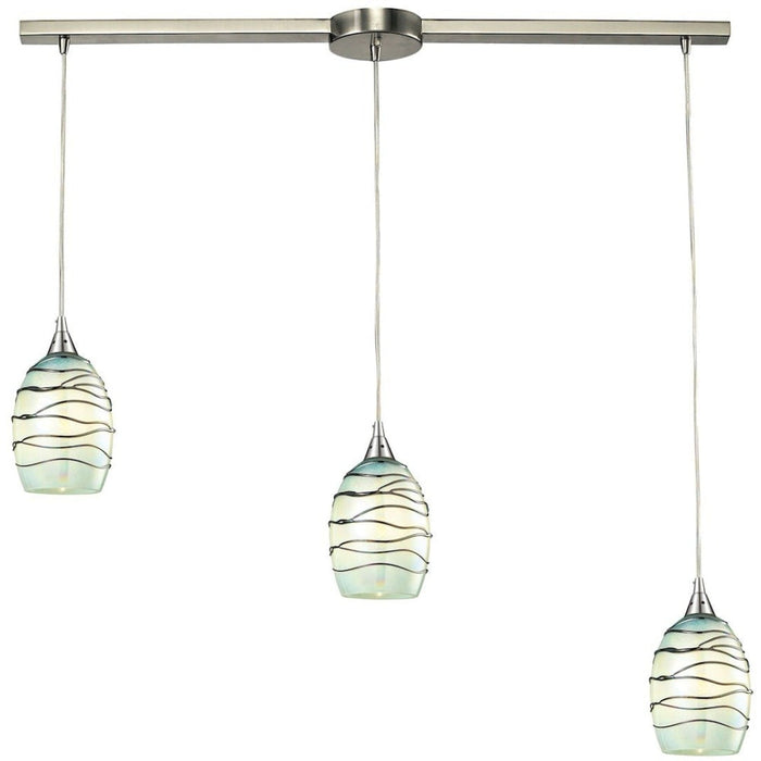 Vines Satin Nickel Mini Pendant - Mini-Pendants