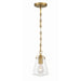 Voss Luxe Gold 1 Light Mini Pendant Crystorama VSS-7002-LG