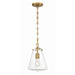 Voss Luxe Gold 1 Light Mini Pendant Crystorama VSS-7003-LG