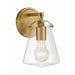 Voss Luxe Gold 1 Light Wall Sconce Crystorama VSS-7001-LG