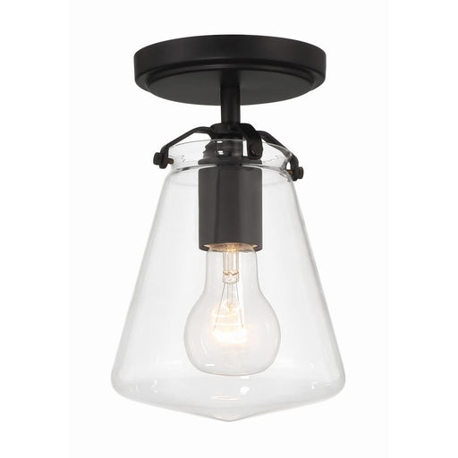 Voss Matte Black 1 Light Semi-Flushmount Crystorama VSS-7002-MK_CEILING