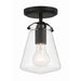 Voss Matte Black 1 Light Semi-Flushmount Crystorama VSS-7002-MK_CEILING