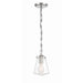 Voss Polished Nickel 1 Light Mini Pendant Crystorama VSS-7002-PN