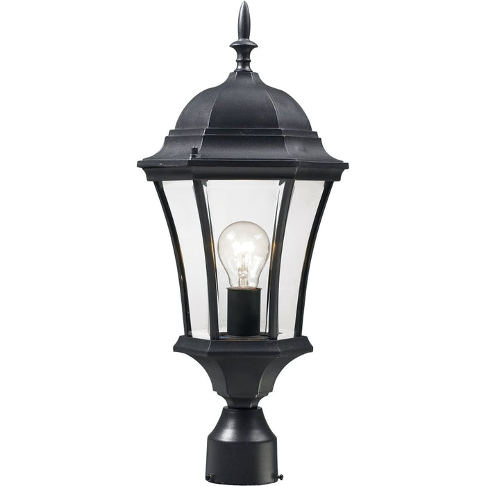 Wakefield Black Outdoor Post Mount Fixture | theLightShop