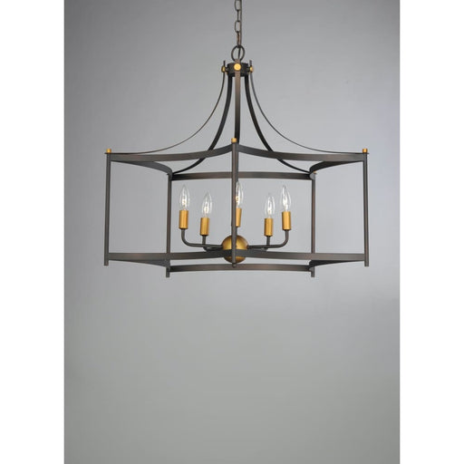 Wellington Oil Rubbed Bronze / Antique Brass Multi-Light Pendant - Pendants