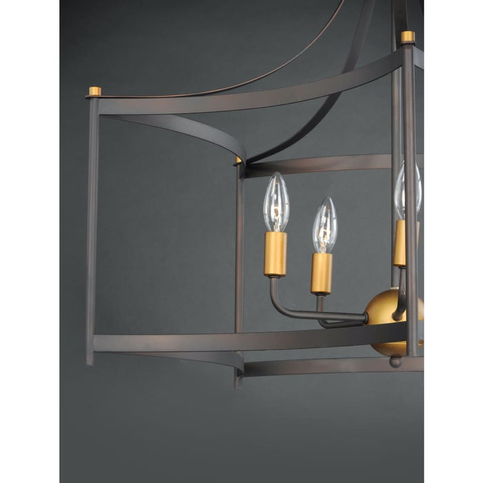 Wellington Oil Rubbed Bronze / Antique Brass Multi-Light Pendant - Pendants