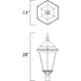 Westlake Black Outdoor Pole/Post Mount - Outdoor Pole/Post Mount
