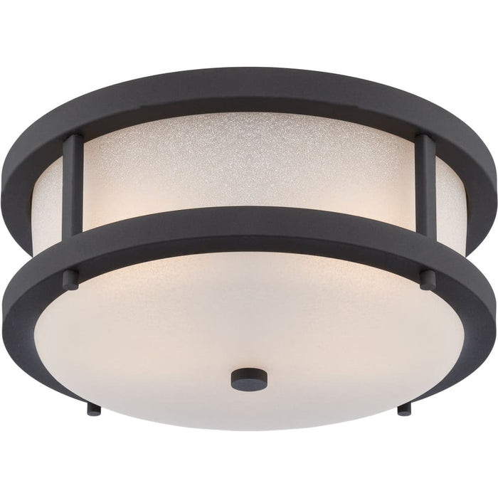 Willis Textured Black LED Outdoor Flushmount - Outdoor Flushmount