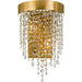 Winham 2 Light Antique Gold Crystal Wall Mount - Wall Sconce