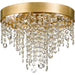 Winham 4 Light Antique Gold Crystal Ceiling Mount - Ceiling Mount