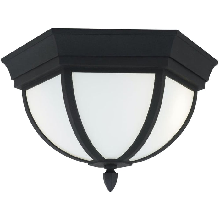 Wynfield Black LED Outdoor Flush Mount - Outdoor Flush Mounts