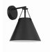 Xavier Matte Black 1 Light Wall Sconce Crystorama XAV-B8311-MK