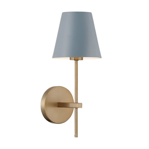 Xavier Vibrant Gold Blue 1 Light Wall Sconce Crystorama XAV-B8321-VG-BL