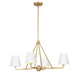 Xavier Vibrant Gold White 4 Light Chandelier Crystorama XAV-B9304-VG-WH