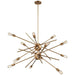 Xenia Matte Gold Chandelier - Chandeliers