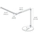 Z-Bar Desk Lamp with base (Warm Light; Silver) - Desk Lamp