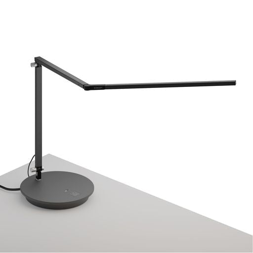 Z-Bar Desk Lamp with power base (USB and AC outlets) (Warm Light Metallic Black) - Desk Lamps