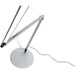 Z-Bar Desk Lamp with power base (USB and AC outlets) (Warm Light Silver) - Desk Lamp