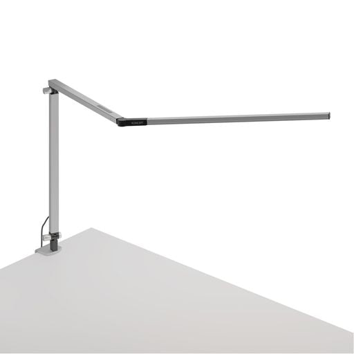 Z-Bar Desk Lamp with two-piece desk clamp (Warm Light Silver) - Desk Lamps