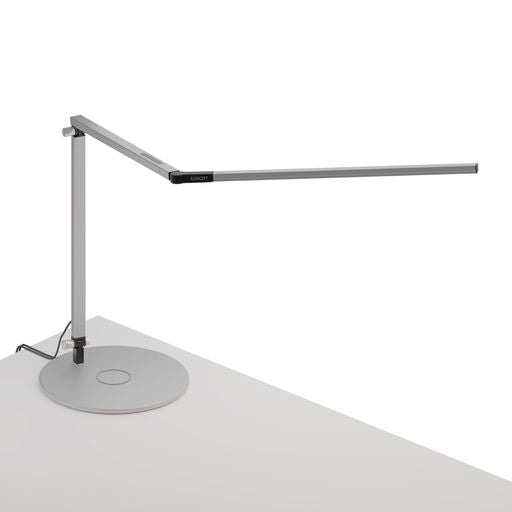 Z-Bar Desk Lamp with wireless charging Qi base (Warm Light Silver) - Desk Lamps