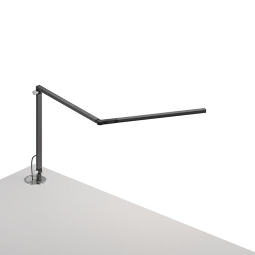 Z-Bar mini Desk Lamp with with grommet mount (Cool Light; Metallic Black) - Desk Lamps
