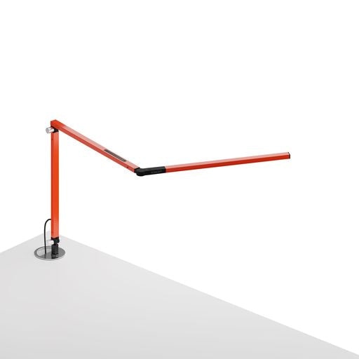 Z-Bar mini Desk Lamp with grommet mount (Warm Light; Orange) - Desk Lamps