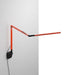 Z-Bar mini Desk Lamp with Metallic Black hardwire wall mount (Warm Light; Orange) - Wall Sconces