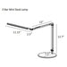 Z-Bar mini Desk Lamp with Metallic Black one-piece desk clamp (Warm Light; Orange) - Desk Lamps