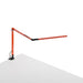Z-Bar mini Desk Lamp with Metallic Black one-piece desk clamp (Warm Light; Orange) - Desk Lamps
